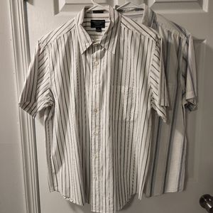 Lot of 2 "Vintage SLIM FIT" Large American Eagle Striped button-ups